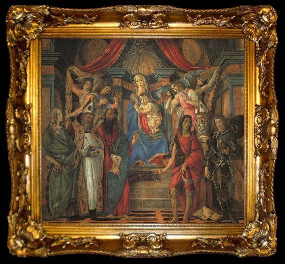 framed  BOTTICELLI, Sandro San Barnaba Altarpiece (Madonna Enthroned with Saints) gfj, ta009-2
